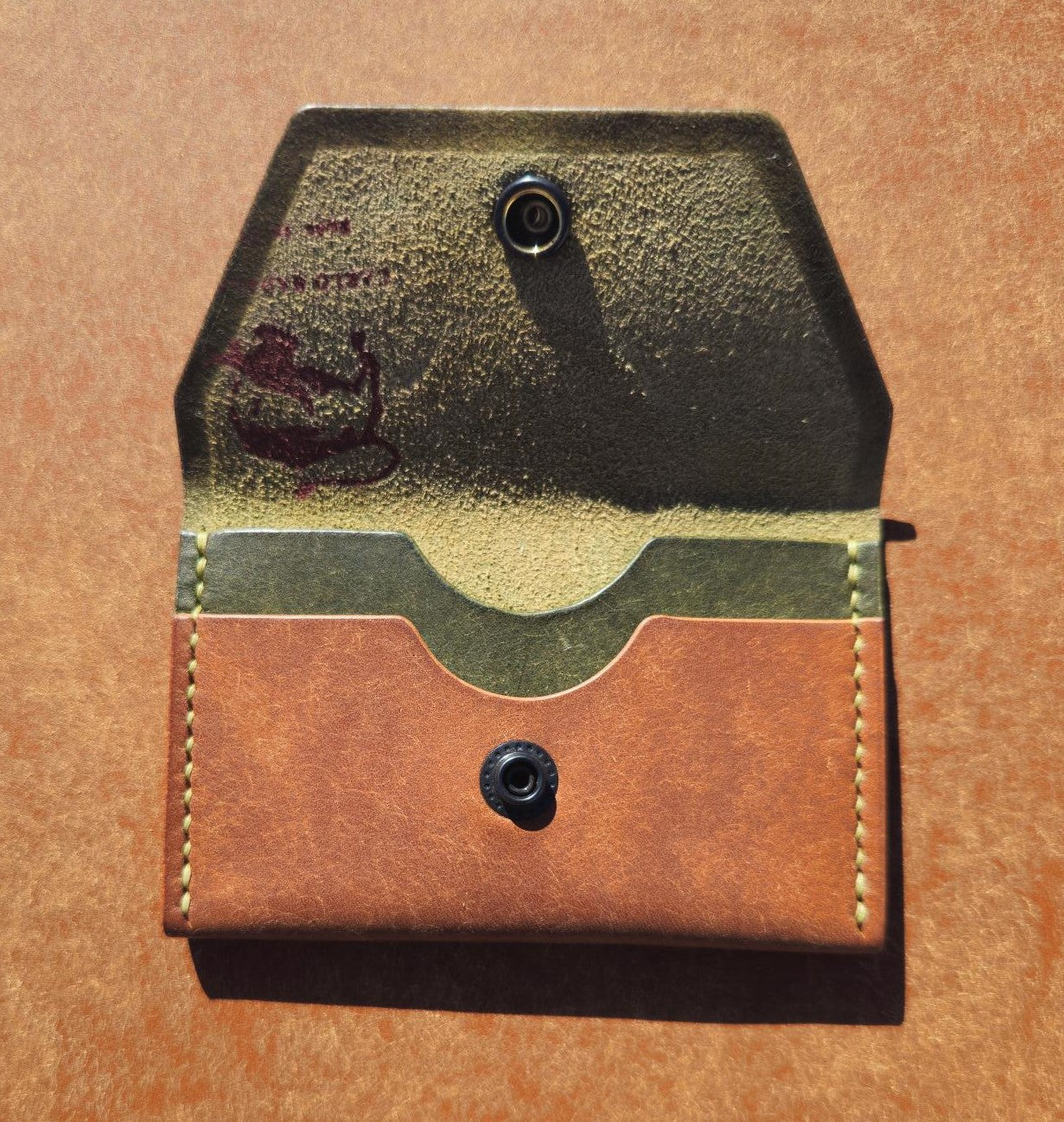 Traveller Leather Card Holder | Oliva / Cognac