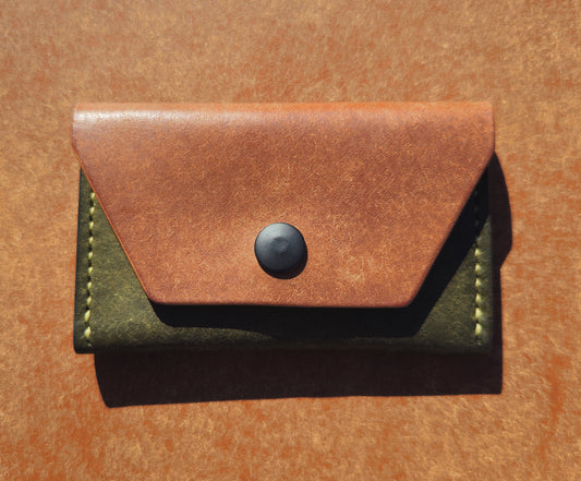 Traveller Leather Card Holder | Cognac / Oliva