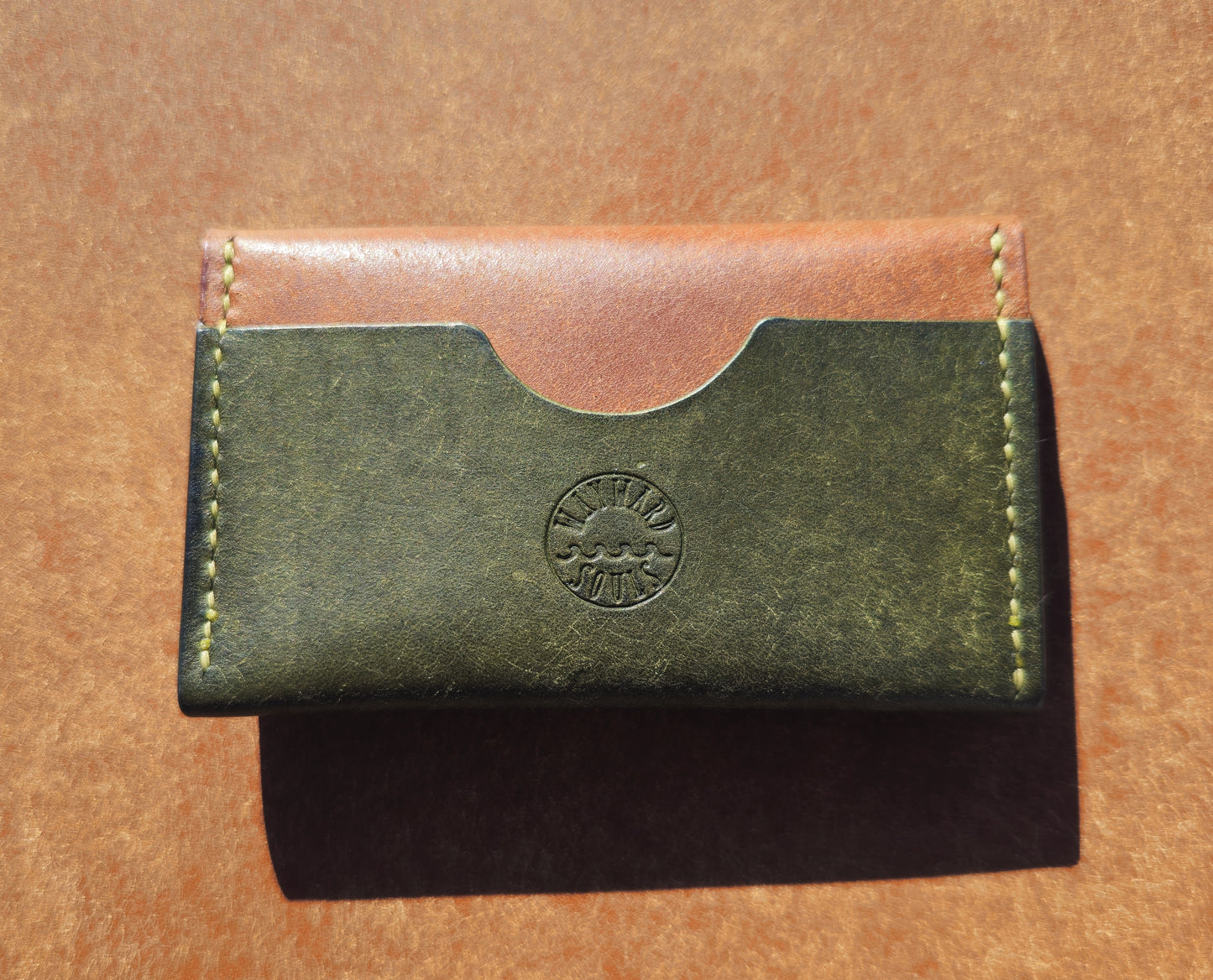 Traveller Leather Card Holder | Cognac / Oliva